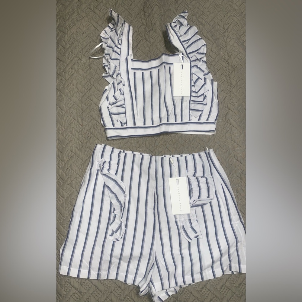Endless rose crop top and shorts crop top size s bottoms size m